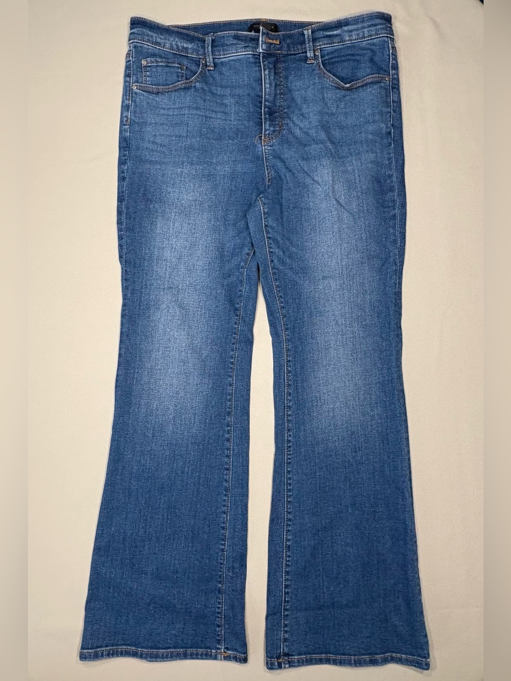 Ann Taylor Women’s The Boot Mid Rise Jeans - Bright Indigo Mid Wash